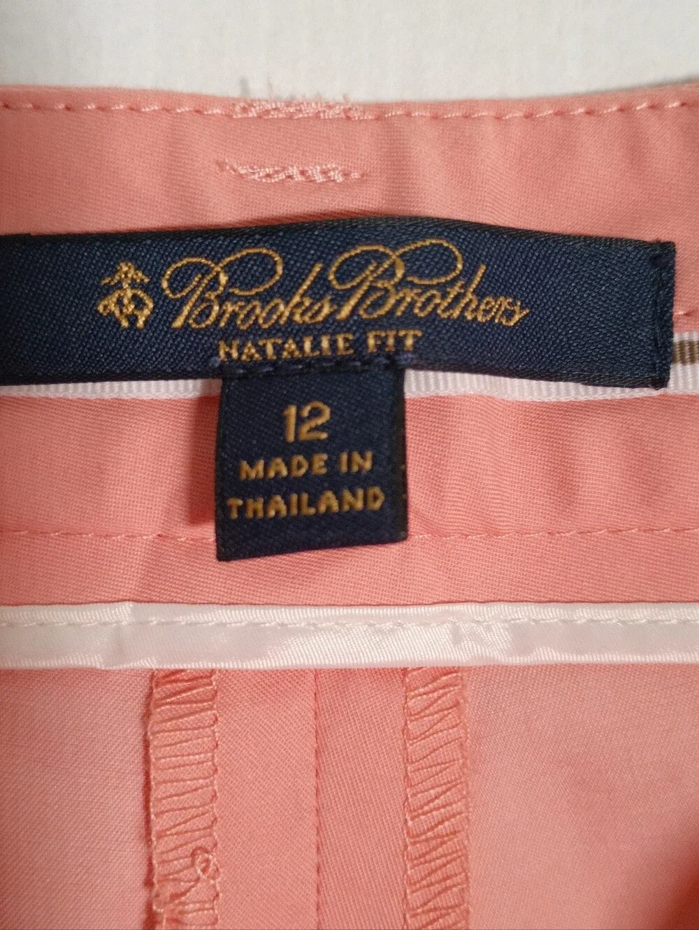 Brooks Brothers Natalie Fit Women's 12 Cuffed Crop Ankle Pants Coral/Peach